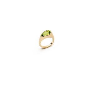 Pear Shaped Peridot Ring