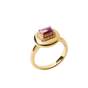 Golden Rhodolite Aura Ring