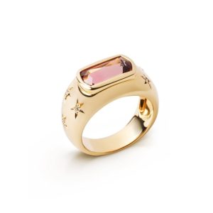 Shooting Star Garnet Ring