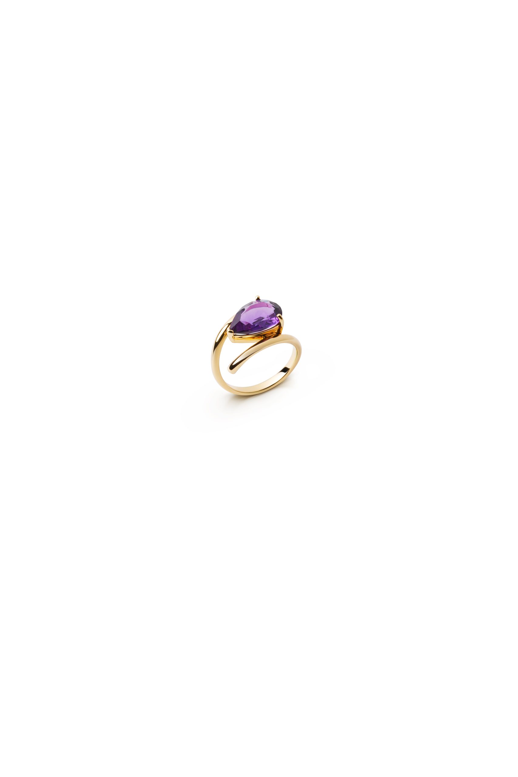 Pear Shaped Amethyst Ring
